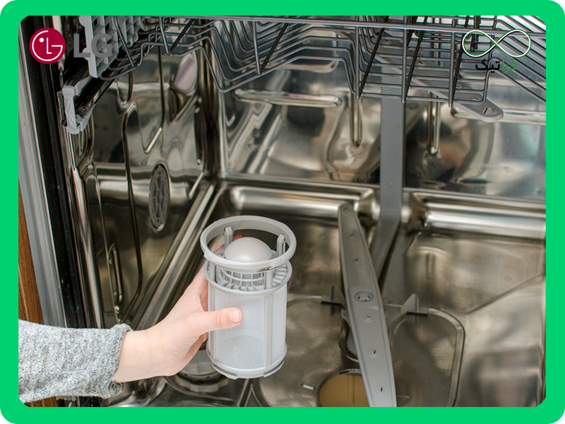 از بین بردن بوی بد در ماشین ظرفشویی ال‌جی