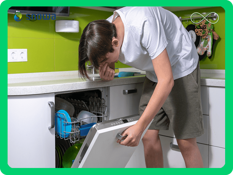 از بین برد بوی بد در ماشین ظرفشویی اسنوا